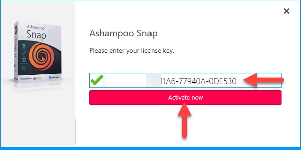 Ashampoo Snap Serial key