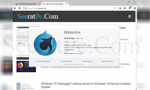 download the new Waterfox Current G6.0.5